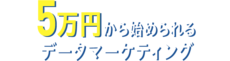 5万円から始められるデータマーケティング